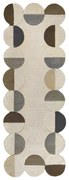 Szarobeżowy wełniany chodnik tkany ręcznie 80x230 cm Mia Scallop Frame – Flair Rugs