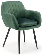 Zielone tapicerowane krzesło nowoczesne pikowane K8-N41