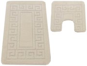 Beżowy komplet dywaników łazienkowych G2-A72