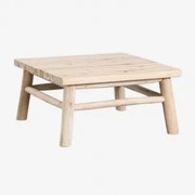 Kwadratowy Stolik Kawowy Do Ogrodu 80x80 Cm Z Drewna Tekowego Narel Brąz Drewna - Sklum