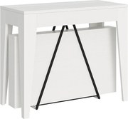 Konsola rozkładana 90x42/198 cm Zima Small frassino biała