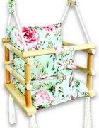 Miętowa huśtawka rosnąca dla dzieci w kwiaty Z1-E85