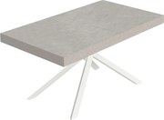 Stół rozkładany Niket kaszmirowy 160/244x80 cm z białymi nogami
