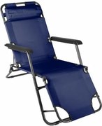 Składany leżak niebieski