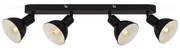 Brilo - Oświetlenie punktowe RETRO 4xE14/25W/230V czarny