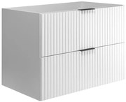 Szafka biała do łazienki z 2 szufladami 80 cm H6-K18