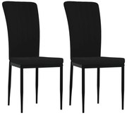 Minimalistyczne czarne krzesła welurowe 2 sztuki K9-T88