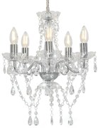 Srebrny żyrandol świecznikowy z kryształkami - EX96 G0-B02