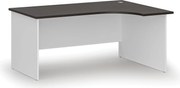 Narożne biurko PRIMO WHITE, 160x120 cm, prawe, biały/wenge