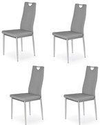 Zestaw krzeseł K202 4 szt szare HALMAR