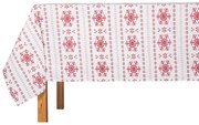 Obrus świąteczny Red Snowflakes, 130 x 180 cm