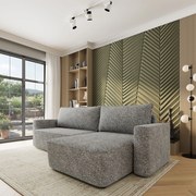Masseno Narożnik BELARO z funkcją spania i pojemnikiem na pościel Narozniki L, Rozkładana sofa - Jasnoszary, BELLA 65