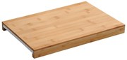 Kesper 58352 Deska do krojenia z tacką, biała, 38x 25 x 3,5 cm