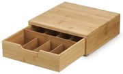 Bambusowy pojemnik na kapsułki do kawy, 8 przegródek, 30 x 30 cm