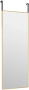 Złote nowoczesne lustro wiszące na drzwi F0-C73