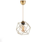 Lampa wisząca w kolorze złota z metalowym kloszem – Opviq lights