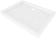 Mexen Flow+ brodzik prostokątny 80 x 70 cm, biały połysk - 46R107080H