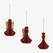 Zestaw 3 Ozdób Świątecznych Z Papieru Ceriba Grana - Sklum