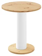 Stolik kawowy SOLO MINI ⌀60cm dąb artisan/biały HUBERTUS