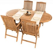 Zestaw ogrodowy z drewna tekowego LAGUNA I. 1 + 4