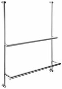 SAPHO 1301-09 wiszący uchwyt na ręczniki do kabiny prysznicowej 60 x 73 x 12,5 cm, srebrny