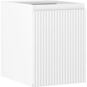 Mexen Rivel szafka łazienkowa podumywalkowa 35 cm, 1 drzwi, ryflowana, biała mat - 91A21-03547-1-BF01