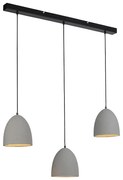 Moderne hanglamp zwart met grijs beton 3-lichts - Eton Nowoczesny Oswietlenie wewnetrzne