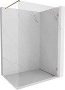 Mexen Lunar ścianka prysznicowa Walk-in prawa 80 x 200 cm, transparent 8 mm, miedź szczotkowana - 830-080-000-65-00-P