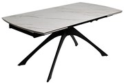 Rozkładany stół z dodatkowym blatem w dekorze marmuru 90x180 cm Rocía – Ixia