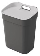 Ciemnoszary kosz na śmieci do segregacji odpadów z plastiku z recyklingu 10 l Ready To Collect – Curver