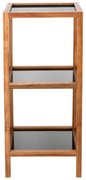Czarno-naturalny szklany regał łazienkowy 36x79 cm Fondi – Wenko