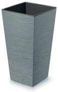 Donica ogrodowa kwadratowa Furu Square 45 cm szary PROSPERPLAST