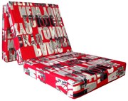 Materac turystyczny 195/60/15 CITY CZERWONY