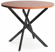 Stół okrągły AGIS 90x90 orzech/czarny SIGNAL
