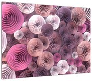 Abstrakcyjny obraz kwiatów róży (70x50 cm)