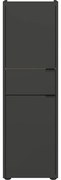 Antracytowa wysoka szafka łazienkowa 34x111 cm Forano – Germania