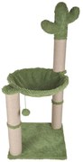 Drapak dla kota w kształcie kaktusa, z hamakiem