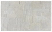 Dywan z wypukłym wzorem ręcznie tkany 100% wełny - 160 x 230 cm - 1800g/m2 - Kość słoniowa - AURORA