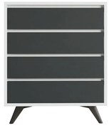 Komoda Suvera White and Anthracite