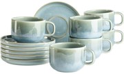 Mäser Zestaw filiżanek do kawy z spodkami Cordelia Atacama Green, 6+6 szt.