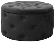 Czarna pikowana pufa ze schowkiem B7-H61