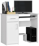 Białe biurko skandynawskie z szafką F4-D80