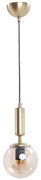Lampa wisząca w żółto-złotym kolorze ze szklanym kloszem ø 15 cm Hector – Squid Lighting