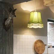 Retro lampa wisząca zielona 45cm - Granny Retro Oswietlenie wewnetrzne