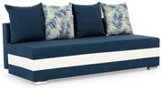 Sofa rozkładana z funkcją spania CALIA granatowa/biała ELTAP