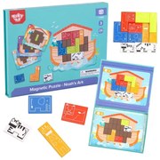 Tooky toy układanka magnetyczna montessori logiczna puzzle tetris arka noego 26 el.