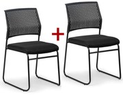 Krzesło konferencyjne MYSTIC 1+1 GRATIS, czarny