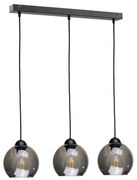Żyrandol na lince UNO 3xE27/60W/230V czarny/dymna