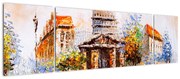 Obraz - Malowana miejska pamiątka (170x50 cm)