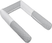 Bellatex Barierka do łóżeczka walec Kropki szary, 240 cm